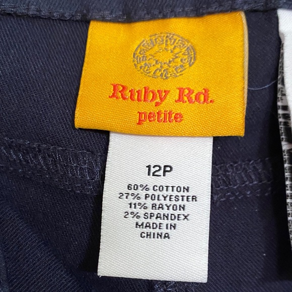 Ruby Rd. Navy Cropped Pants - Picture 3 of 7